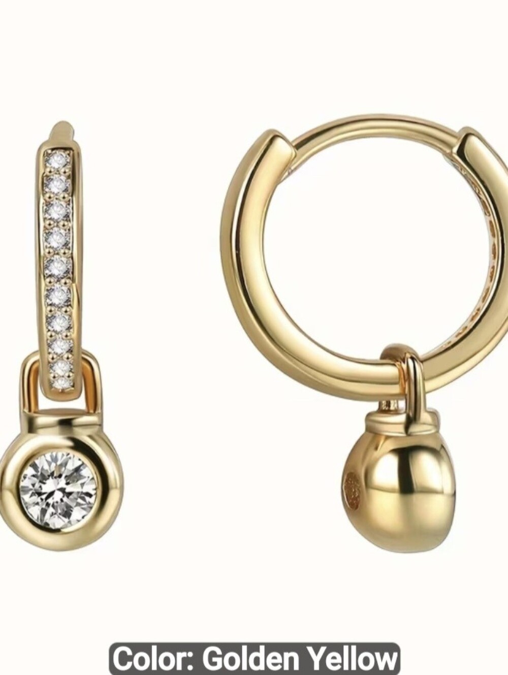 💛💛NEW💛💛 GORGEOUS!! CZ 18kt Gold Plated Huggie Hoop Earrings